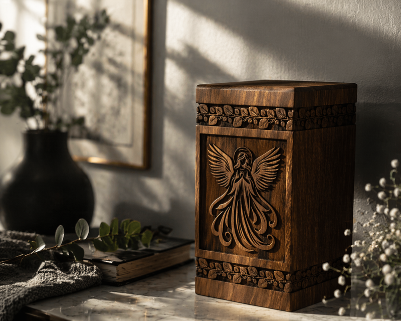 Why Choose a Wooden Praying Angel Urn?