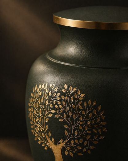 Eden Vessel urn, angled view