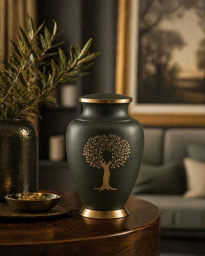Eden Vessel ceramic urn, side profile view