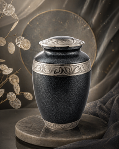 Obsidian Crest Urn