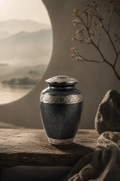 Obsidian Crest Urn