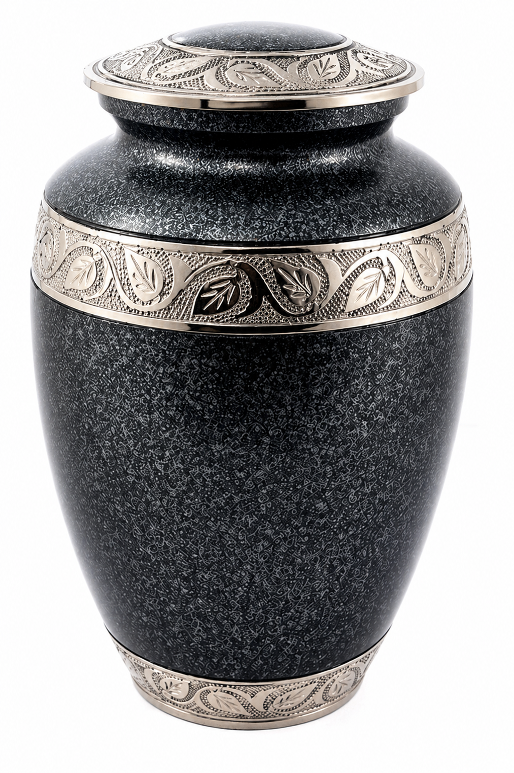 Obsidian Crest urn displayed on a table