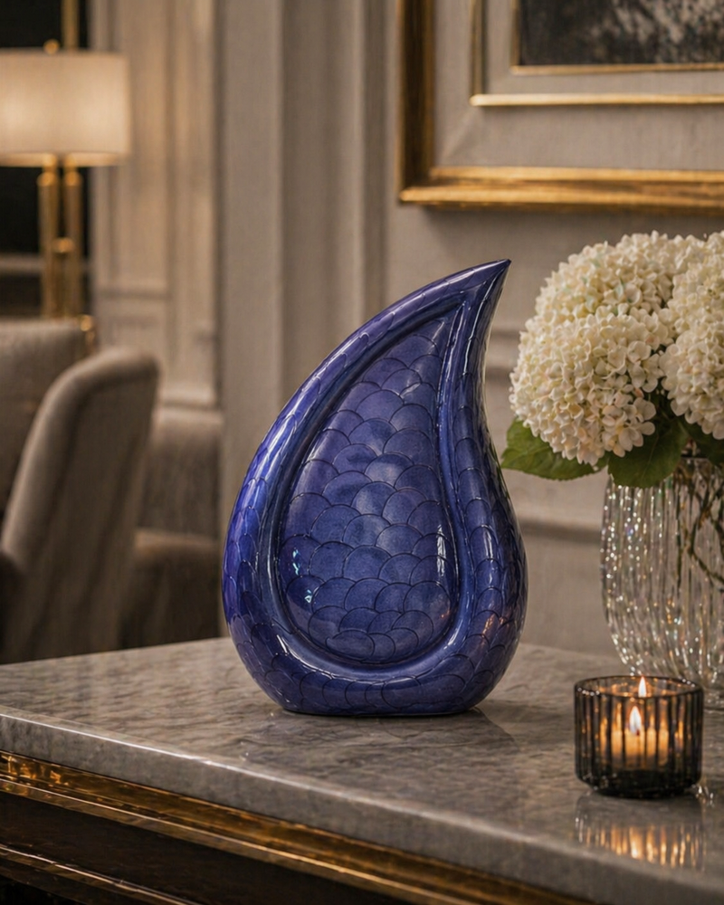 Why Choose the Indigo Veil Teardrop Urn?