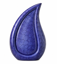 Indigo Veil Teardrop Urn
