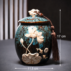 Lotus Engraved Keepsake Urn