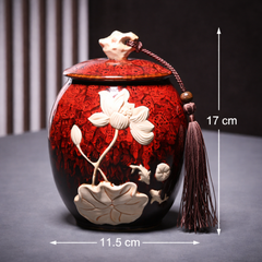 Lotus Engraved Keepsake Urn