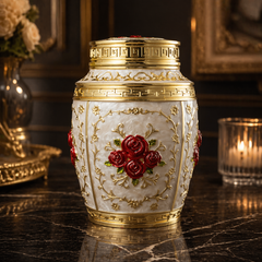 Ornate Floral Keepsake Urn