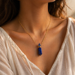 Natural Stone Crystal Keepsake Necklace