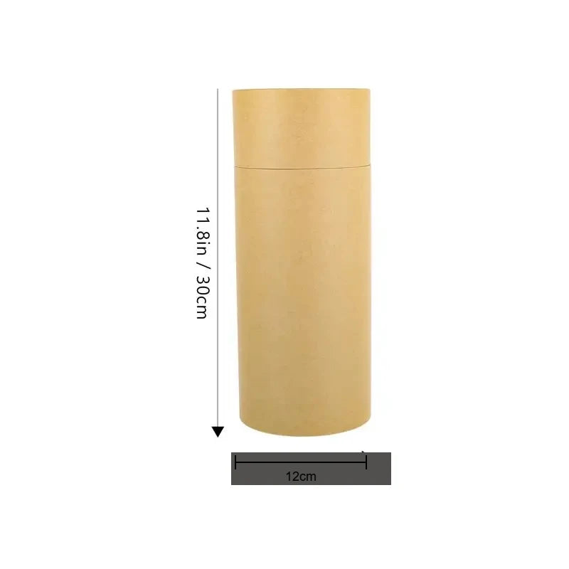 Natural Kraft biodegradable urn, side profile view