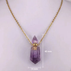 Natural Stone Crystal Keepsake Necklace
