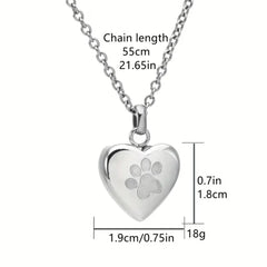Heart Shaped Keepsake Necklace for Pets