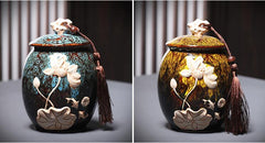 Lotus Engraved Keepsake Urn