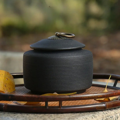 Minimal Style Keepsake Urn in ceramic finish, minimalist design, surface texture close-up