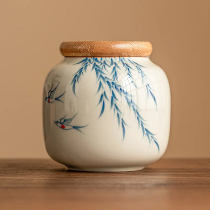 Mini Ceramic Keepsake Urn in ceramic finish, mini design, front view