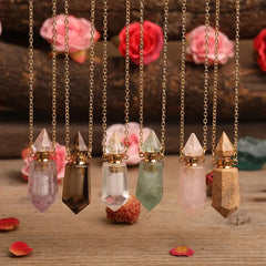 Natural Stone Crystal Keepsake Necklace
