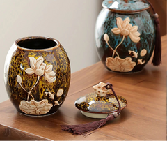 Lotus Engraved Keepsake Urn